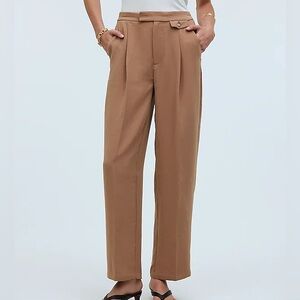 NWT Madewell The Rosedale High-Rise Straight Pant in Crepe in Carved Wood
